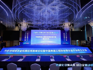 热烈庆祝“中国表面工程协会镁合金分会成立大会”在安徽池州圆满落幕，公司董事长刘万青当选镁合金分会常务副理事长！